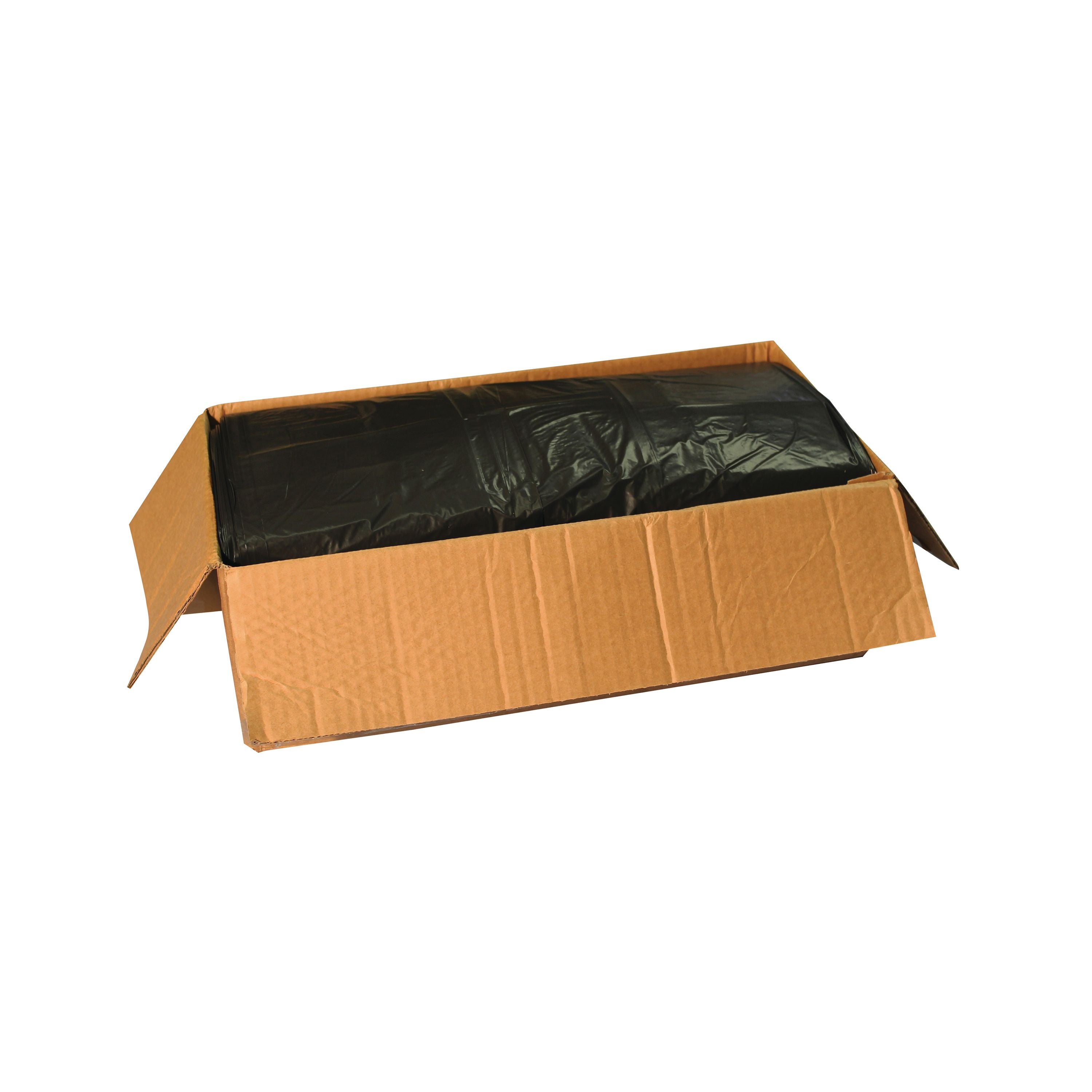 2WORK Heavy Duty Refuse Sack Black 457x725x950mm – (Pack of 200)