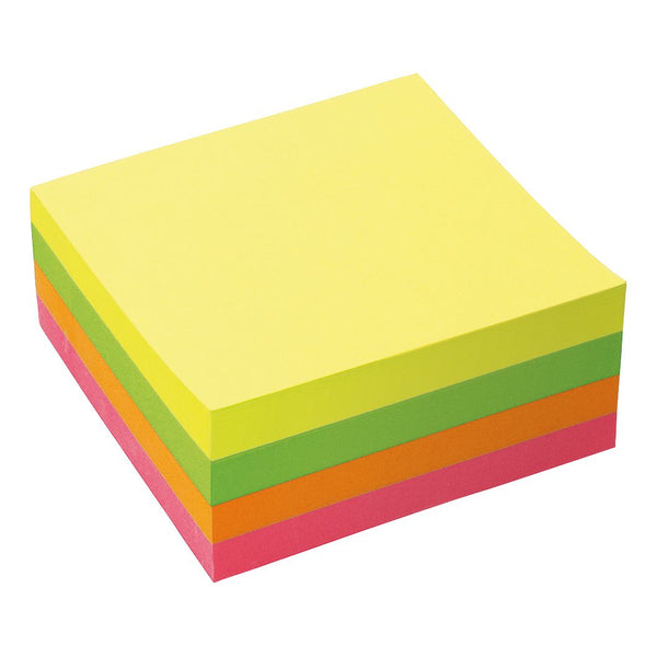 5 Star Sticky Notes Removable Cube Neon Rainbow 76x76mm 397980