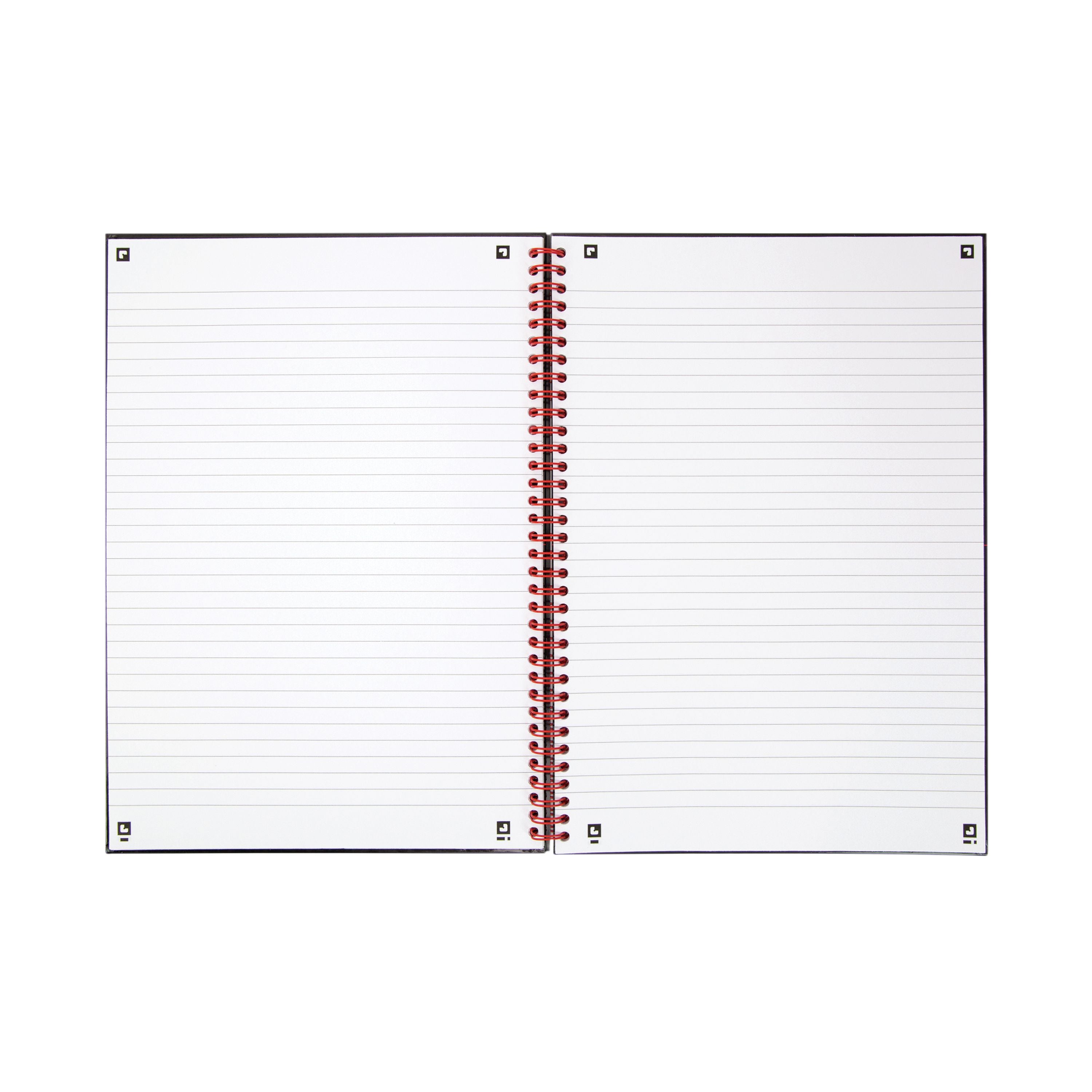 Black N Red Wirebound Ruled Perforated Hardback Notebook A4 – (Pack of 5)