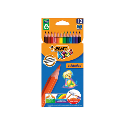 Bic Kids Evolution Ecolutions Colouring Pencils Assorted - (Pack of 12)