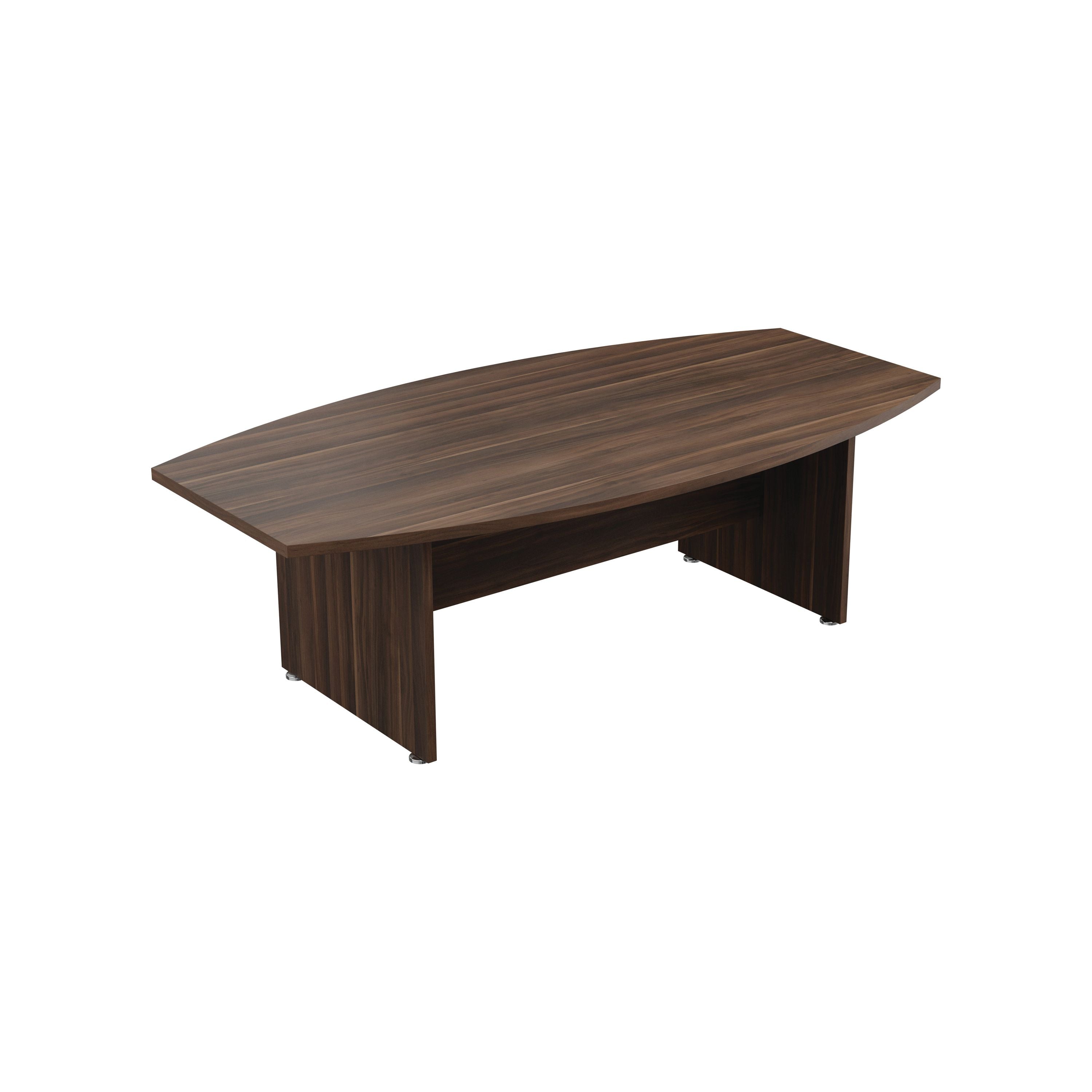 Avior Executive Boardroom Meeting Table 2400x1250x750mm Dark Walnut