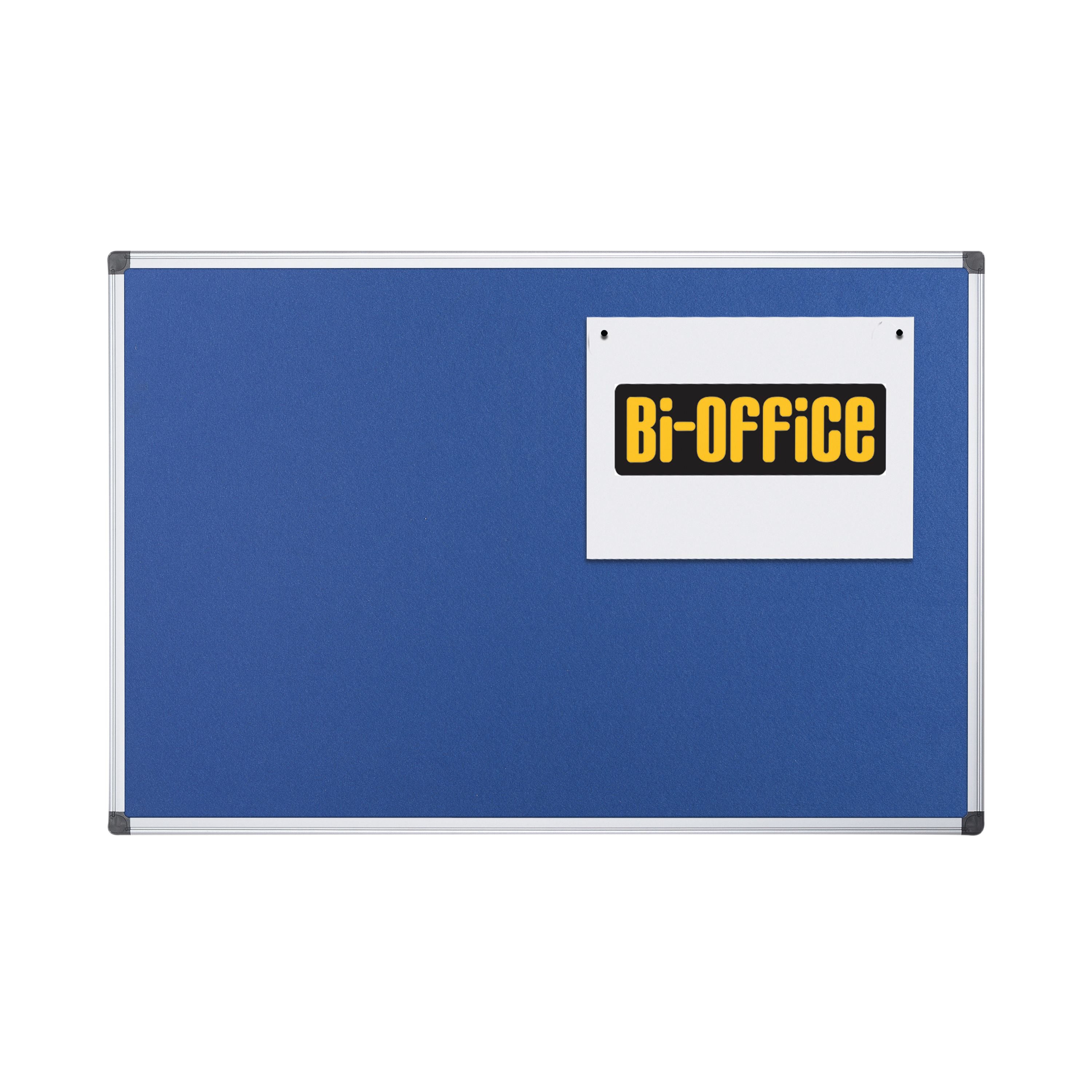 Bi-office Aluminium Trim Felt Notice Board 1200x900mm Blue Fa0543170-999