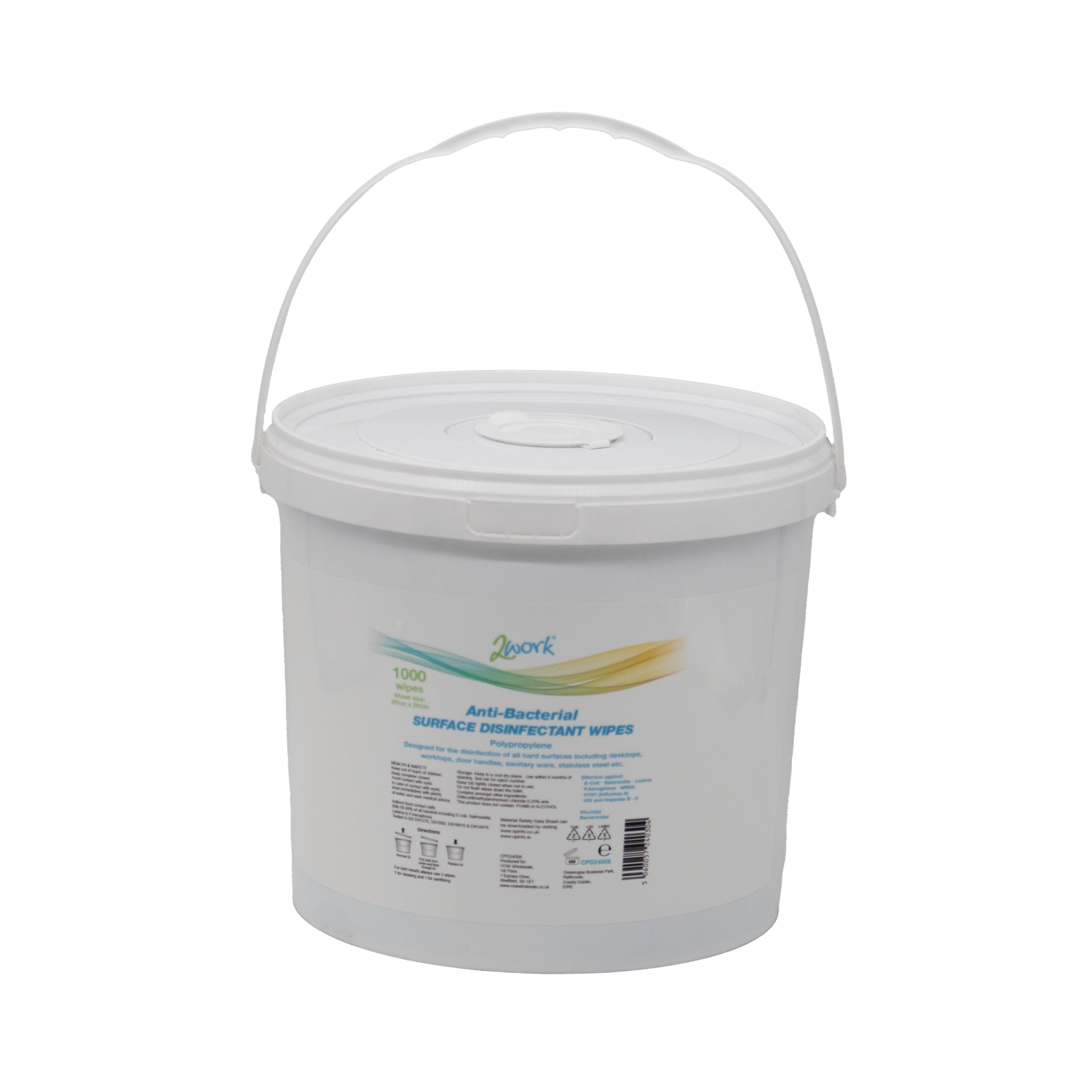 2work Disinfectant Wipe (pack Of 1000) Cpd24008