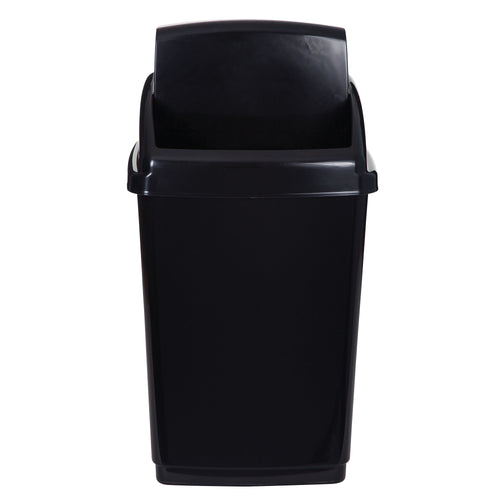 2work Swing Top Bin 50 Litre Black 2w810012