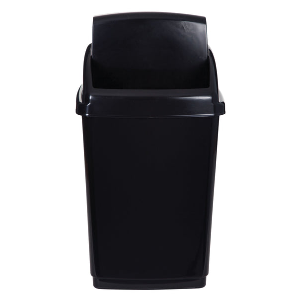 2work Swing Top Bin 50 Litre Black 2w810012