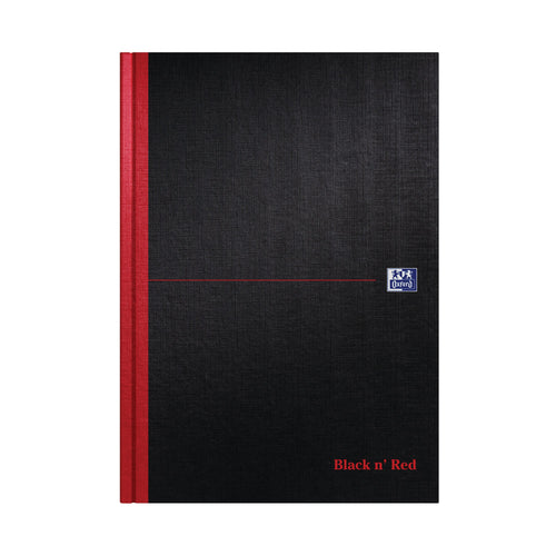 Black N Red Casebound Hardback Notebook Ruled 192 Pages A4 Plus 2 Foc – (Pack of 5)