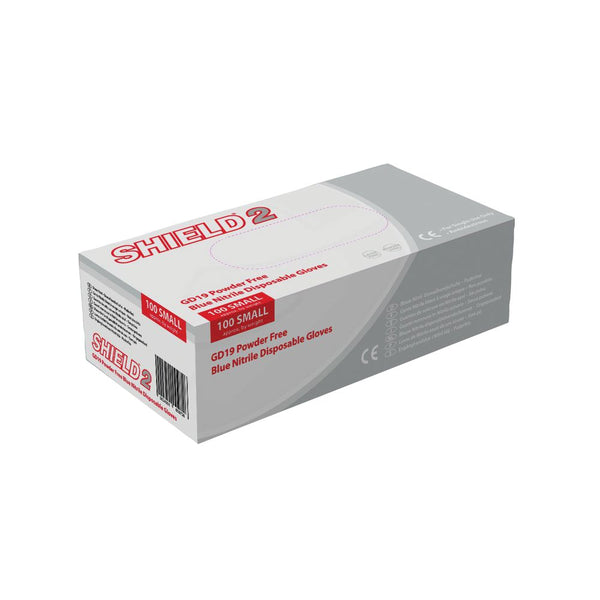 HPC Healthline Shield Powder-free Nitrile Blue Gloves Extra Large  (Pack of 100)