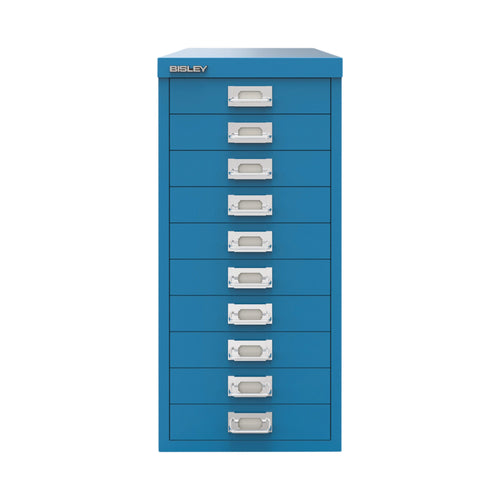 Bisley 10 Multidrawer Cabinet 279x380x590mm Azure Blue By78740