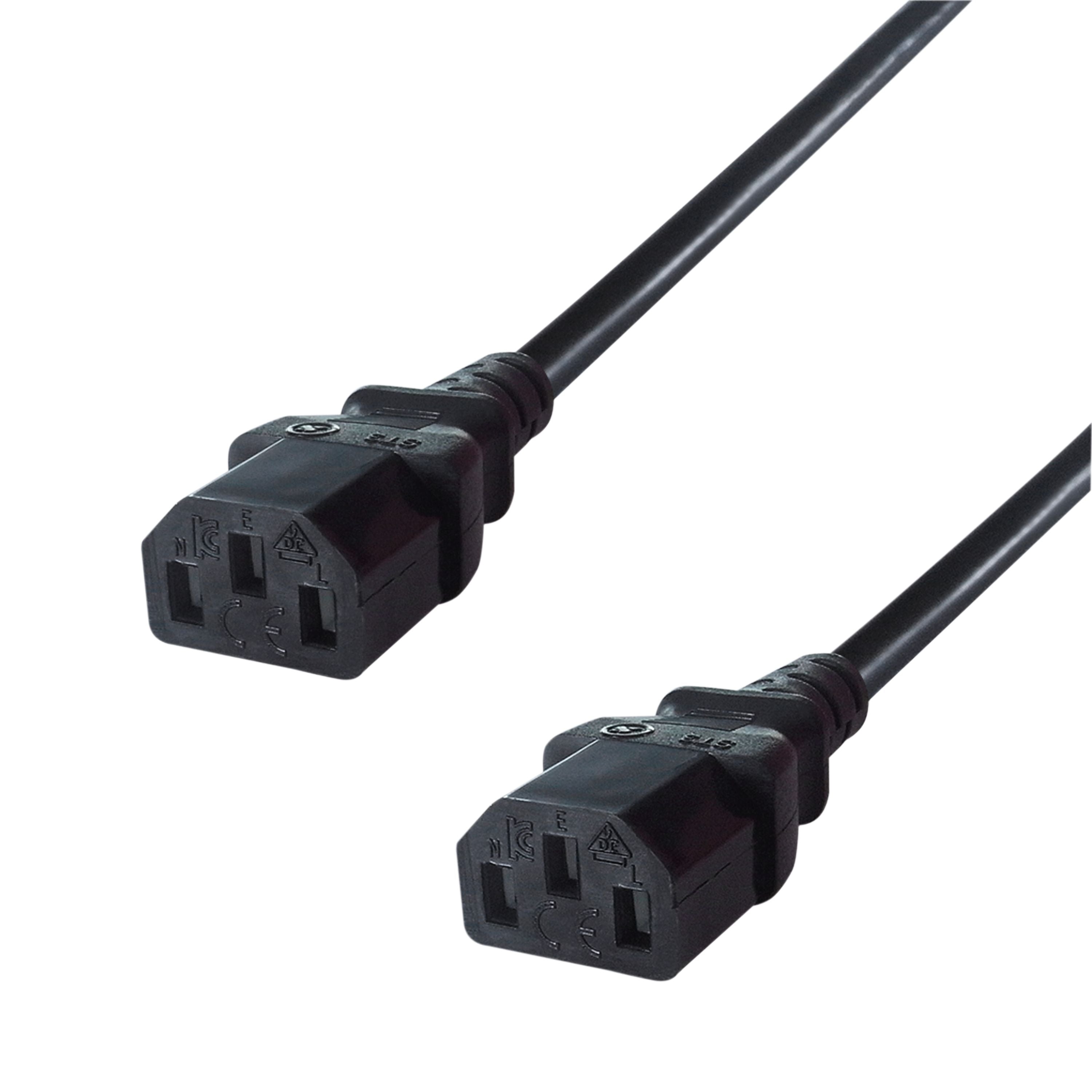 Connekt Gear 2.5m Mains Splitter Cable Plug To 2 C13 Sockets 27-0115b