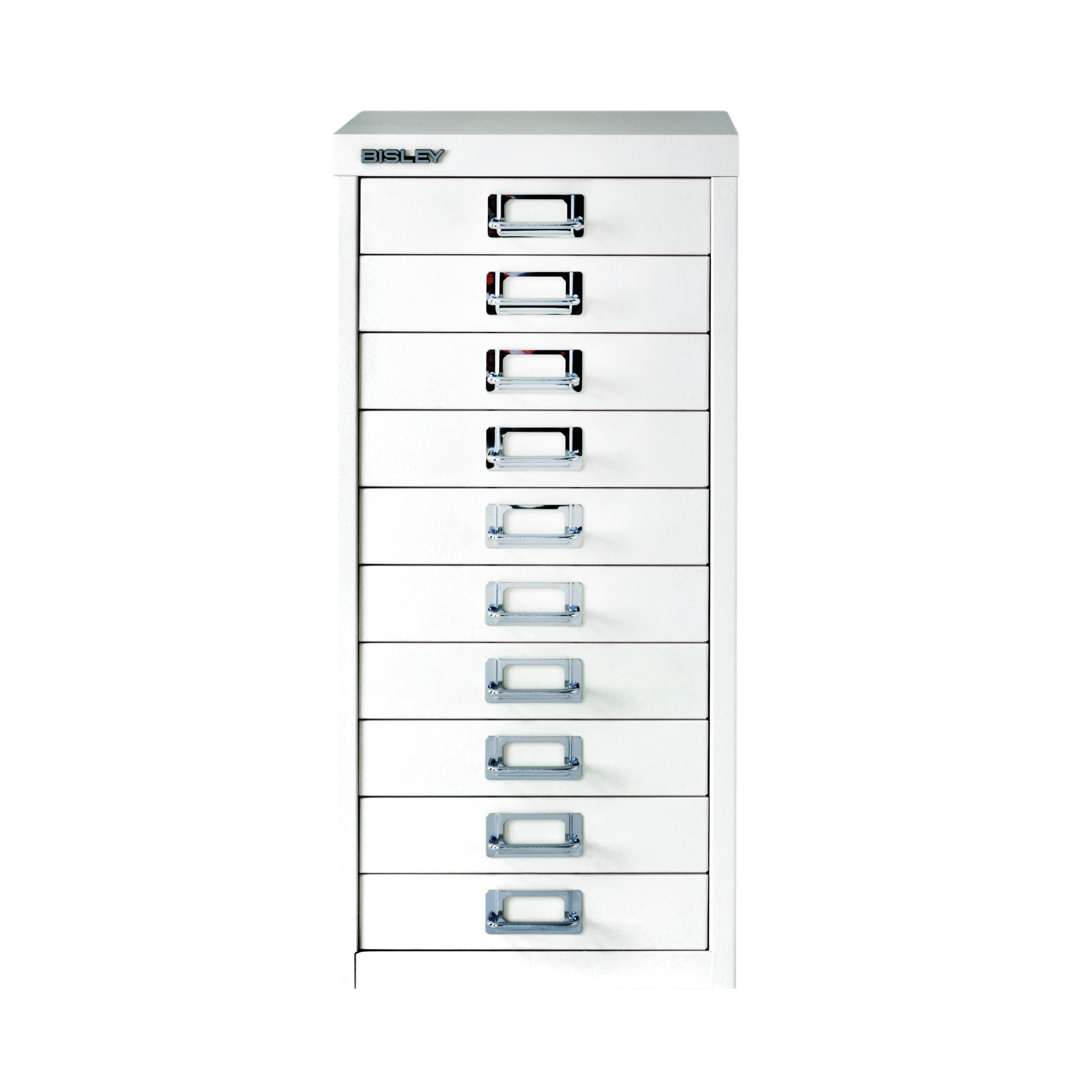 Bisley 10 Multidrawer Cabinet A4 279x380x590mm Chalk White By19660