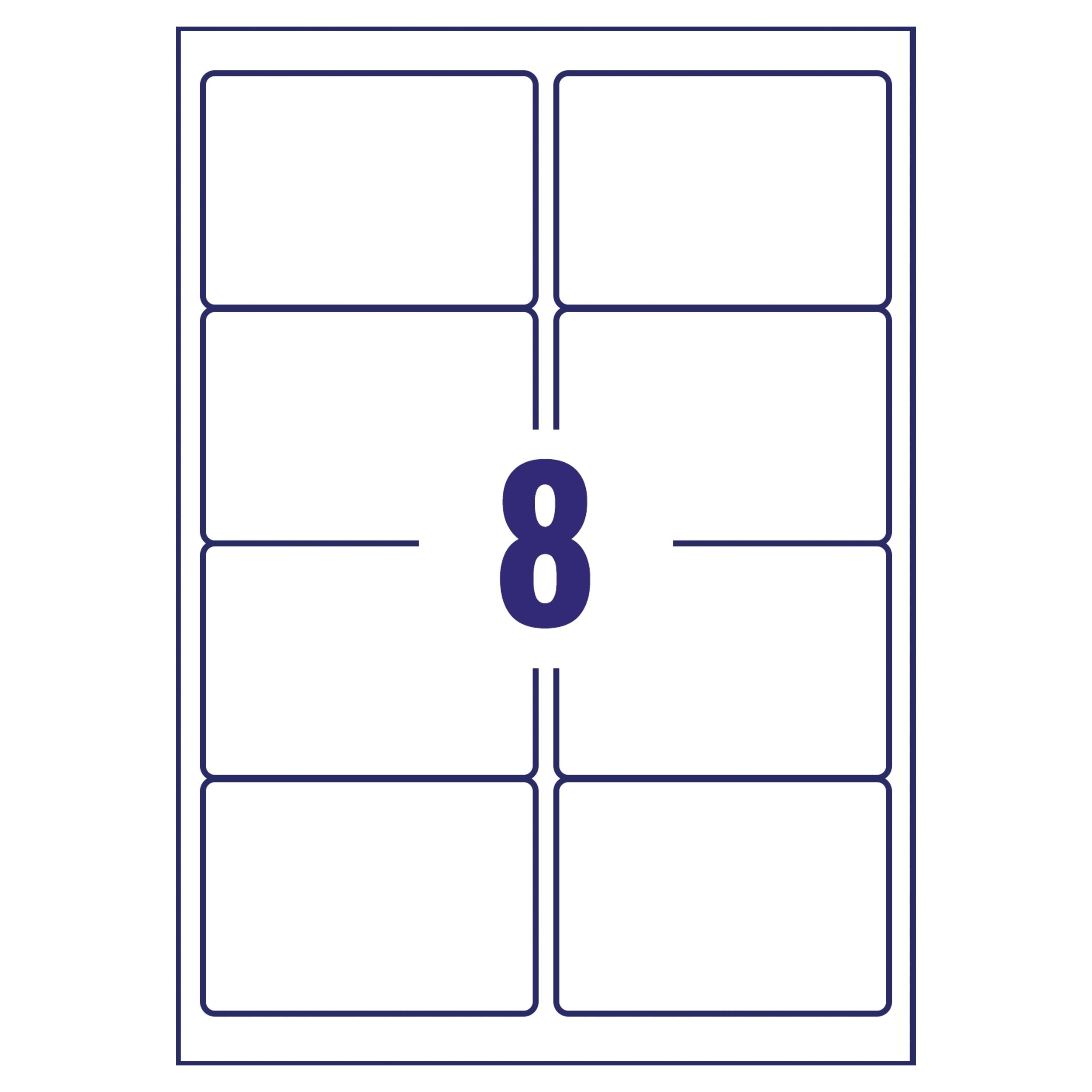 Avery Laser Label 99.1x67.7mm 8 Per Sheet Clear L7565 – (Pack of 200)