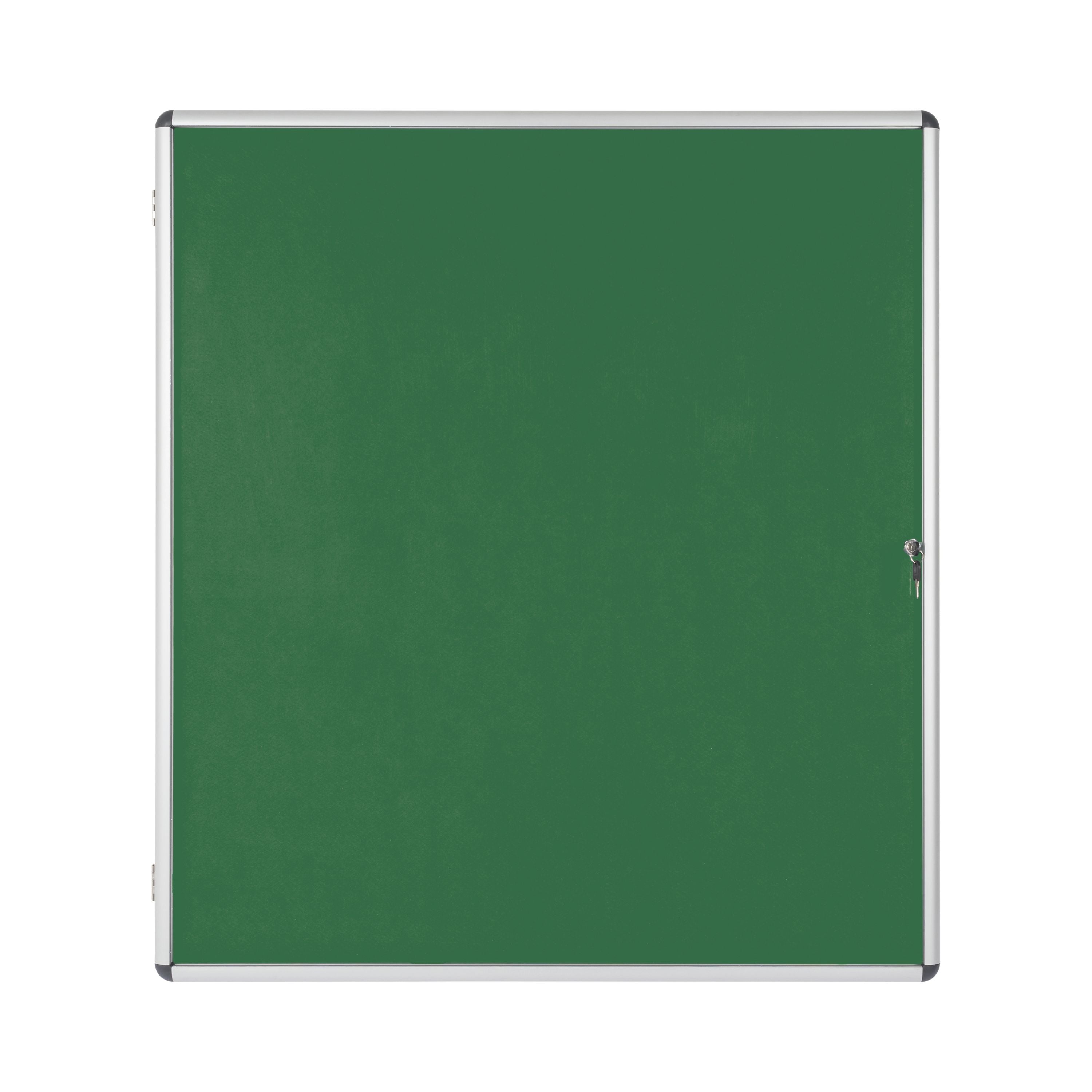 Bi-office Enclore Display Case Green Felt Acrylic Aluminium Frame 20xa4 Vt740102150