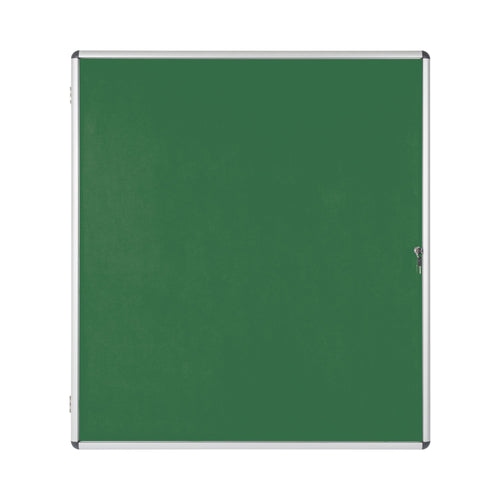 Bi-office Enclore Display Case Green Felt Acrylic Aluminium Frame 20xa4 Vt740102150