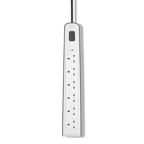 Belkin Surge Protector Extension Lead 6 Sockets 2m White Bsv603af2m