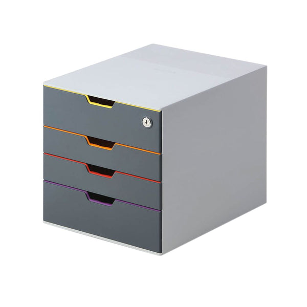 Durable Varicolor Safe 4 Drawer Lockable Gdpr Colour Coded Desktop Storage A4 760627