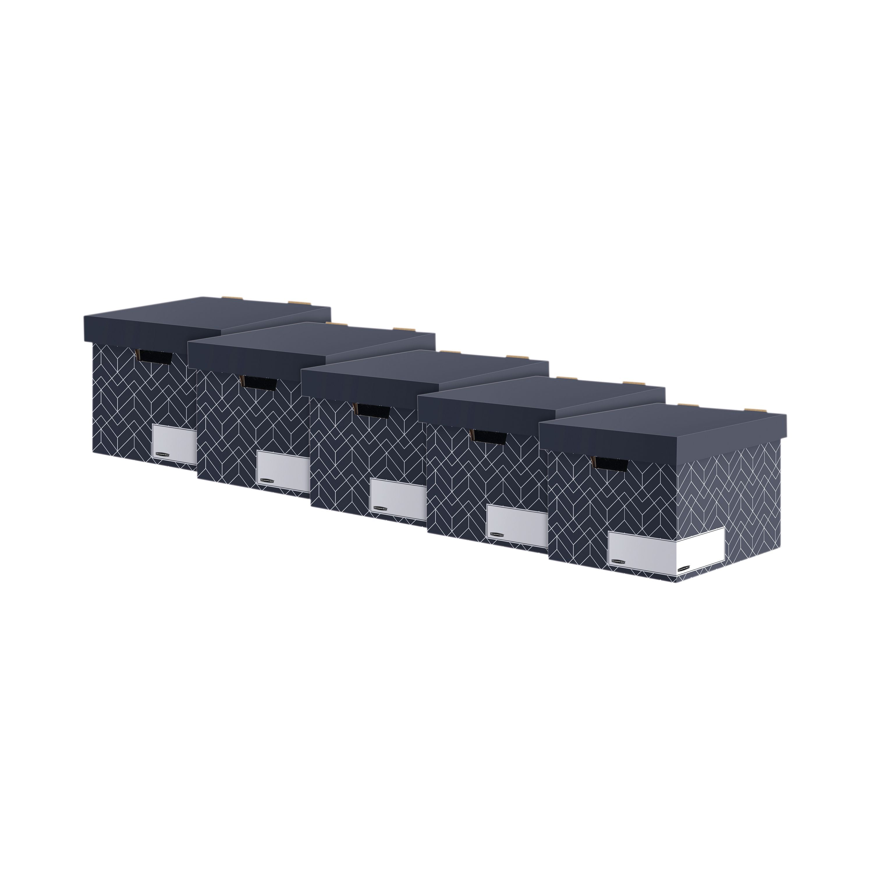 Bankers Box Decor Storage Box Urban Midnight Blue – (Pack of 5)