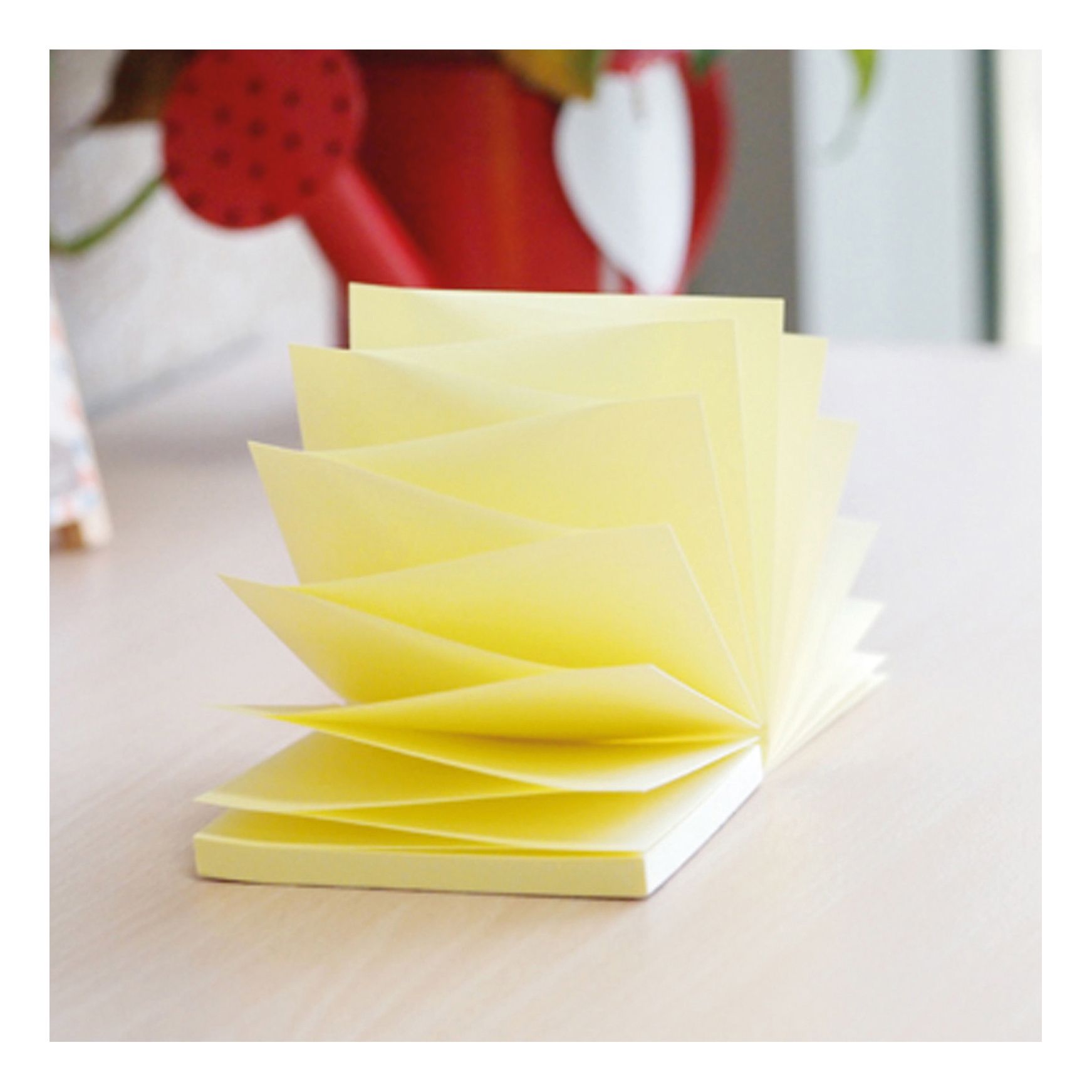 5 Star Sticky Notes Removable Concertina Pad Yellow – (Pack of 12)