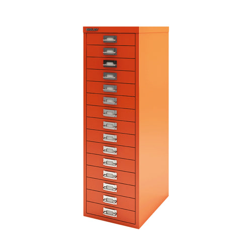 Bisley 15 Multidrawer Cabinet 279x380x860mm Mandarin By78747