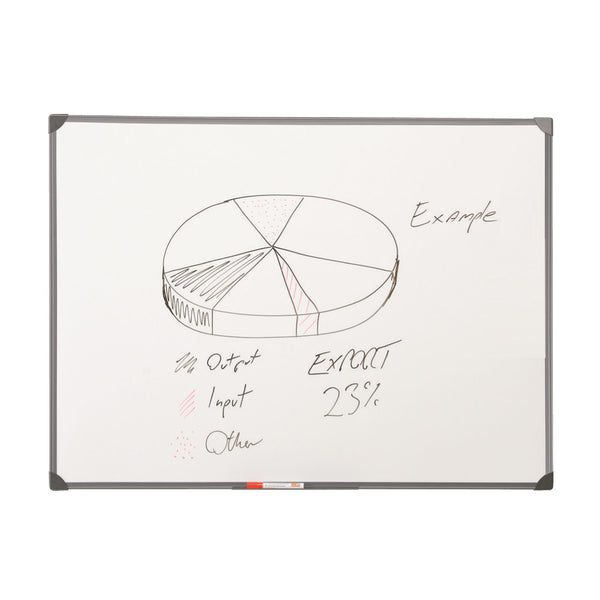 5 Star Office Drywipe Non-magnetic Board With Fixing Kit And Detachable Pen Tray 1200x900mm