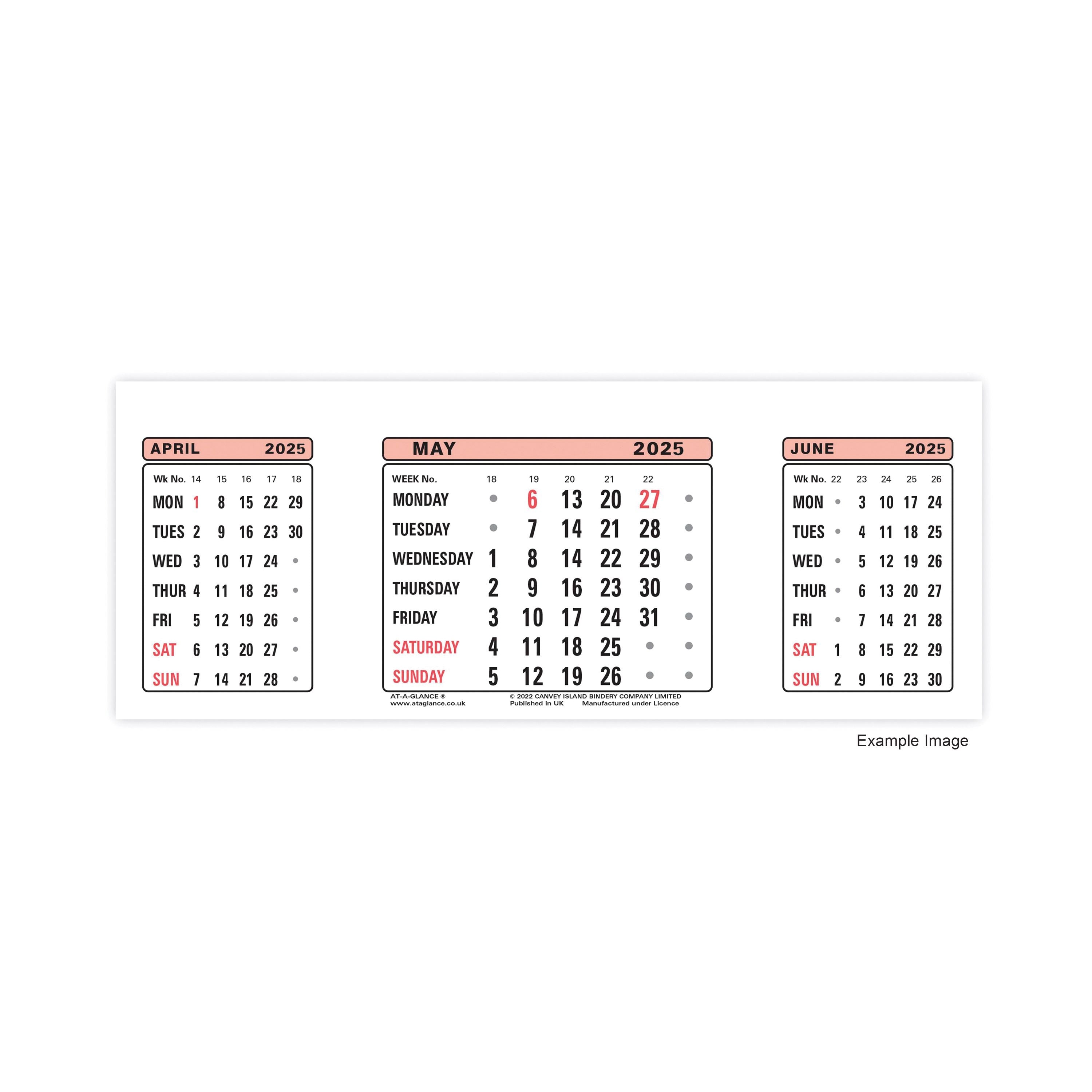 At-a-glance Calendar Refill 2025 3sr25