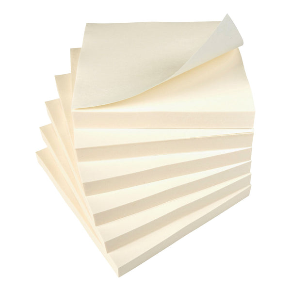 5 Star Sticky Notes Repositionable Yellow 76x76mm  (Pack of 12)