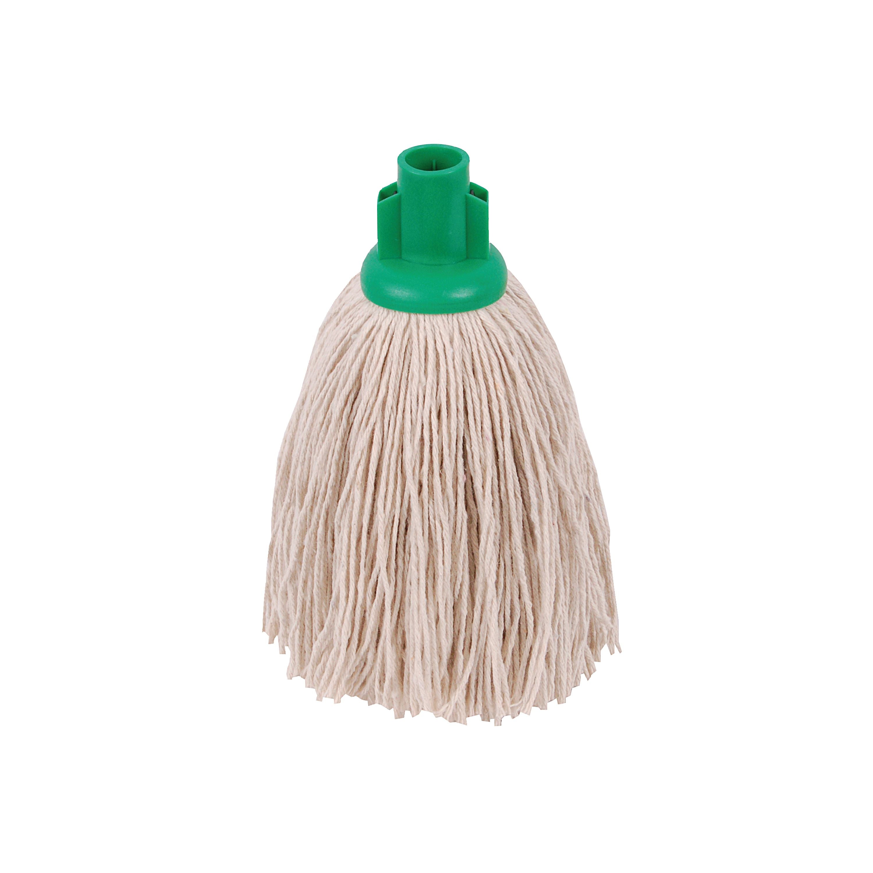 2WORK Twine Rough Socket Mop 12oz Green – (Pack of 10)