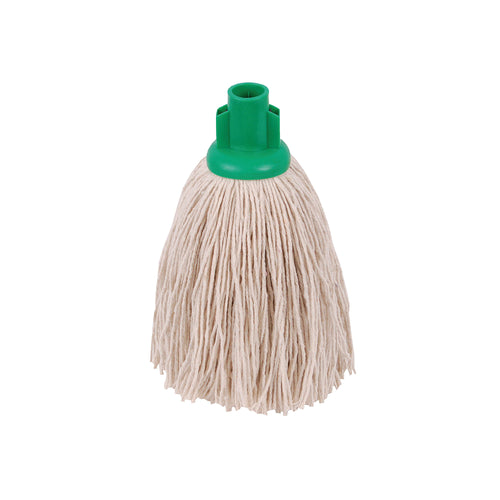 2WORK Twine Rough Socket Mop 12oz Green – (Pack of 10)