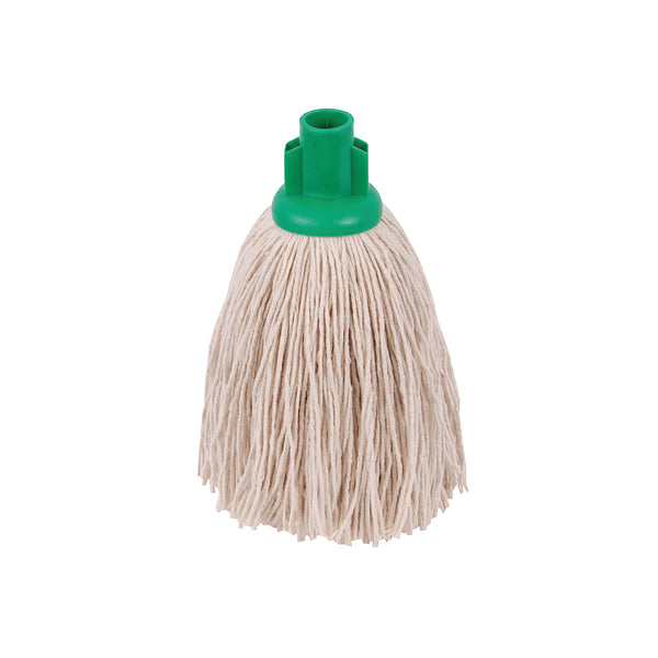 2WORK Twine Rough Socket Mop 12oz Green – (Pack of 10)
