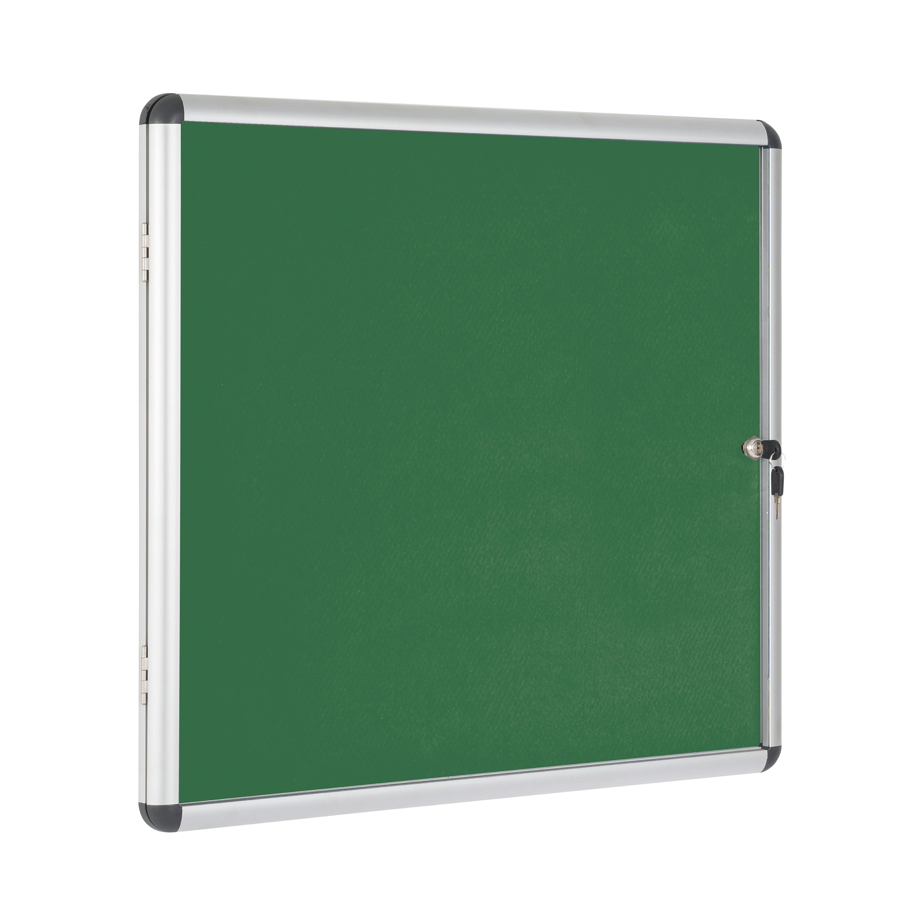Bi-office Enclore Display Case Green Felt Acrylic Aluminium Frame 15xa4 Vt640102150