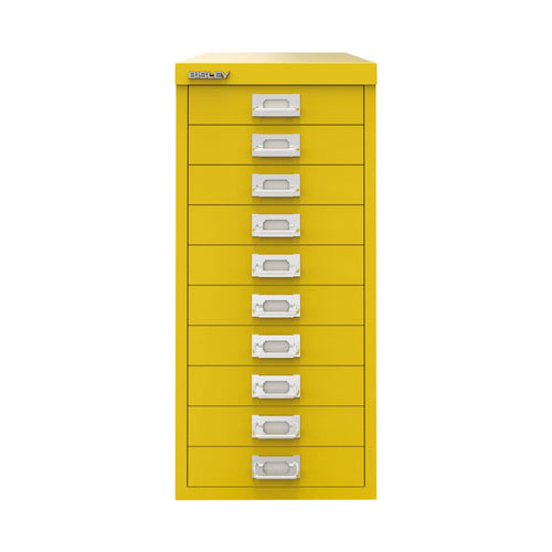 Bisley 10 Multidrawer Cabinet 279x380x590mm Canary Yellow By78744
