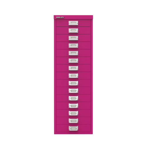 Bisley 15 Multidrawer Cabinet 279x380x860mm Fuchsia By78743