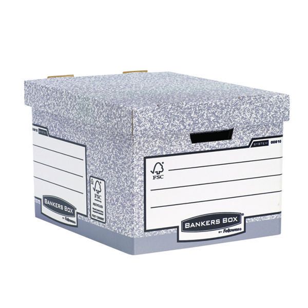 Bankers Box Storage Box Standard Grey – (Pack of 10)