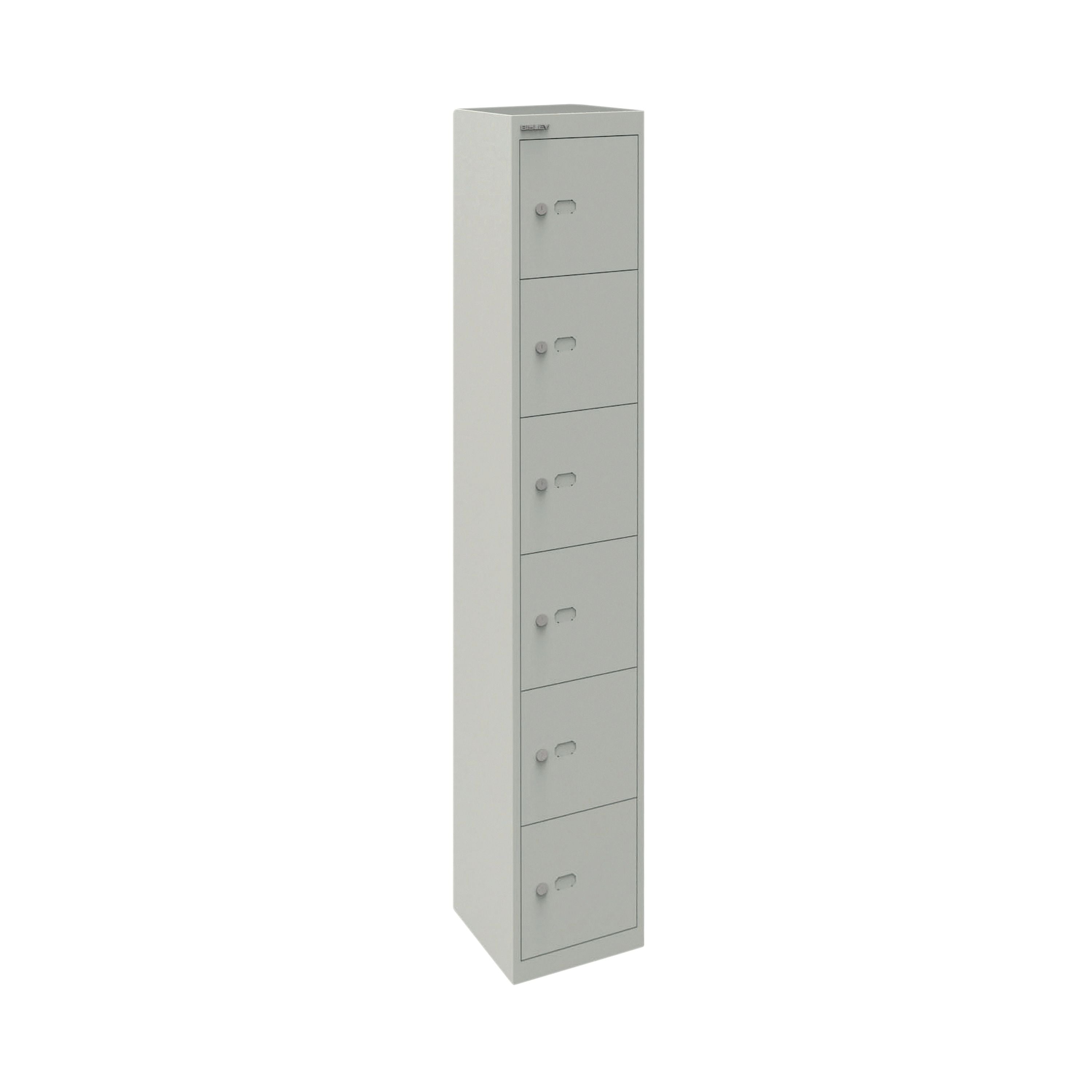 Bisley 6 Door Locker 305x305x1802mm Goose Grey Clk126 Goose