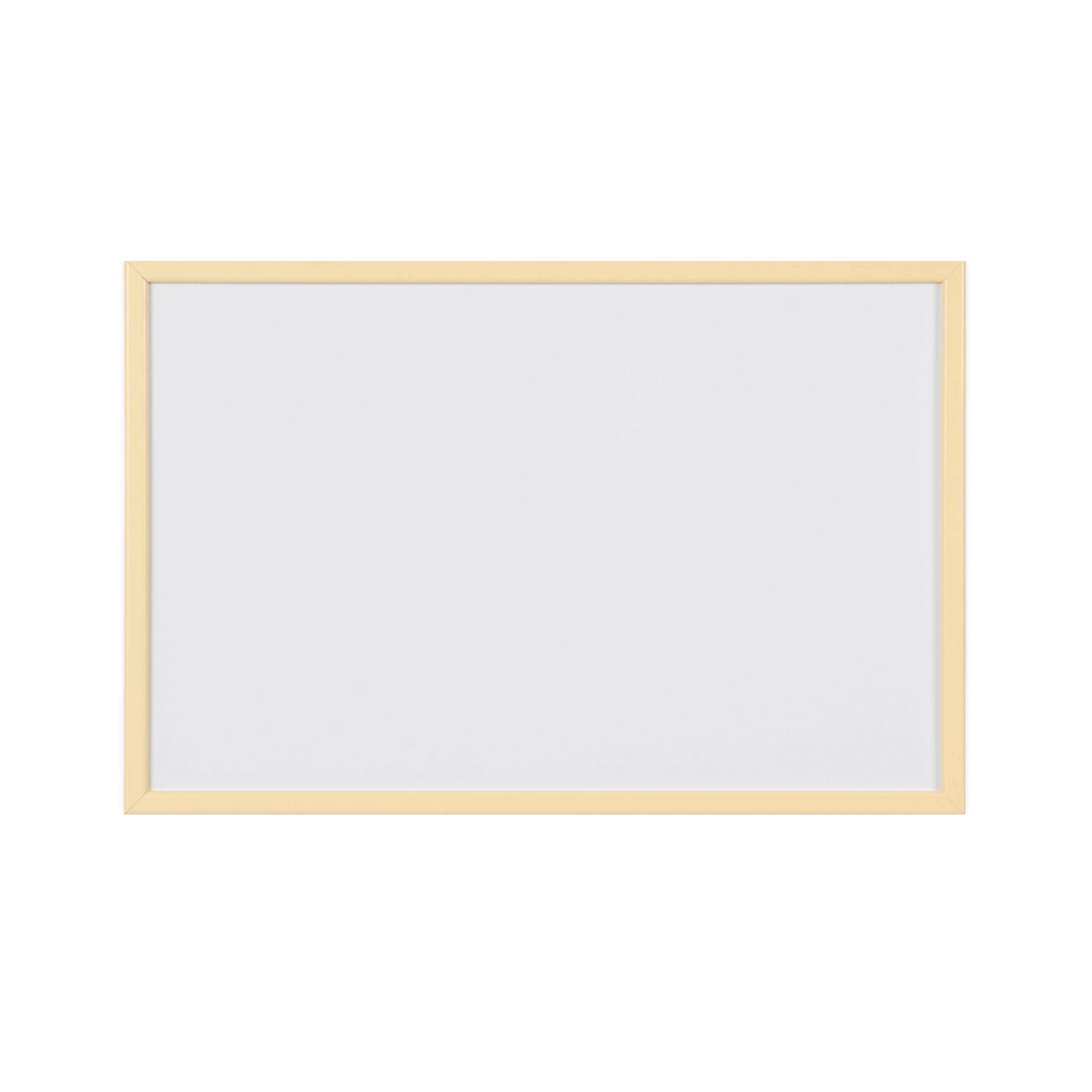Bi-office Pastel Non-magnetic Whiteboard Yellow Frame 60x40cm Mp03001961