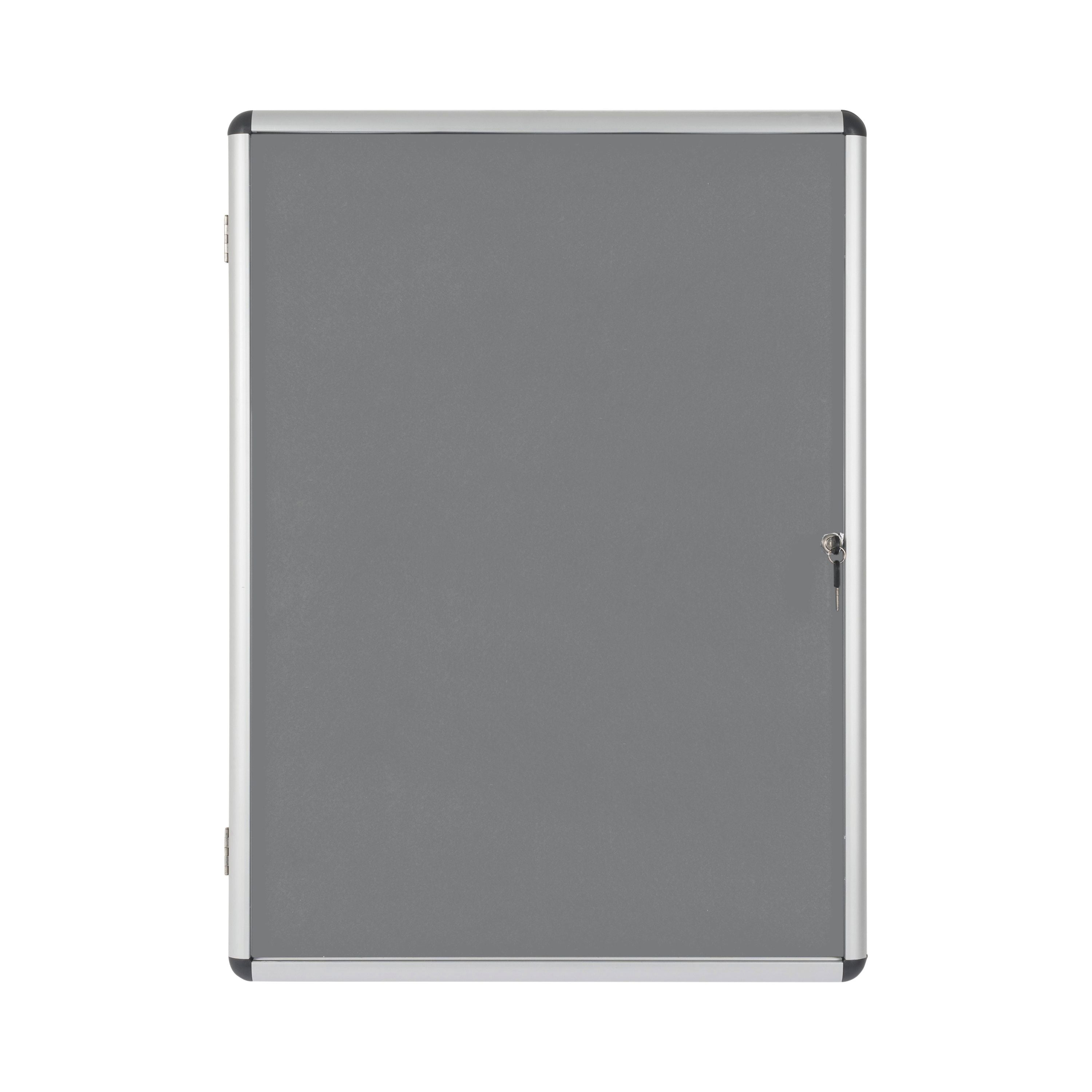 Bi-office Enclore Felt Indoor Lockable Glazed Case 720x981x35mm Grey Vt630103150