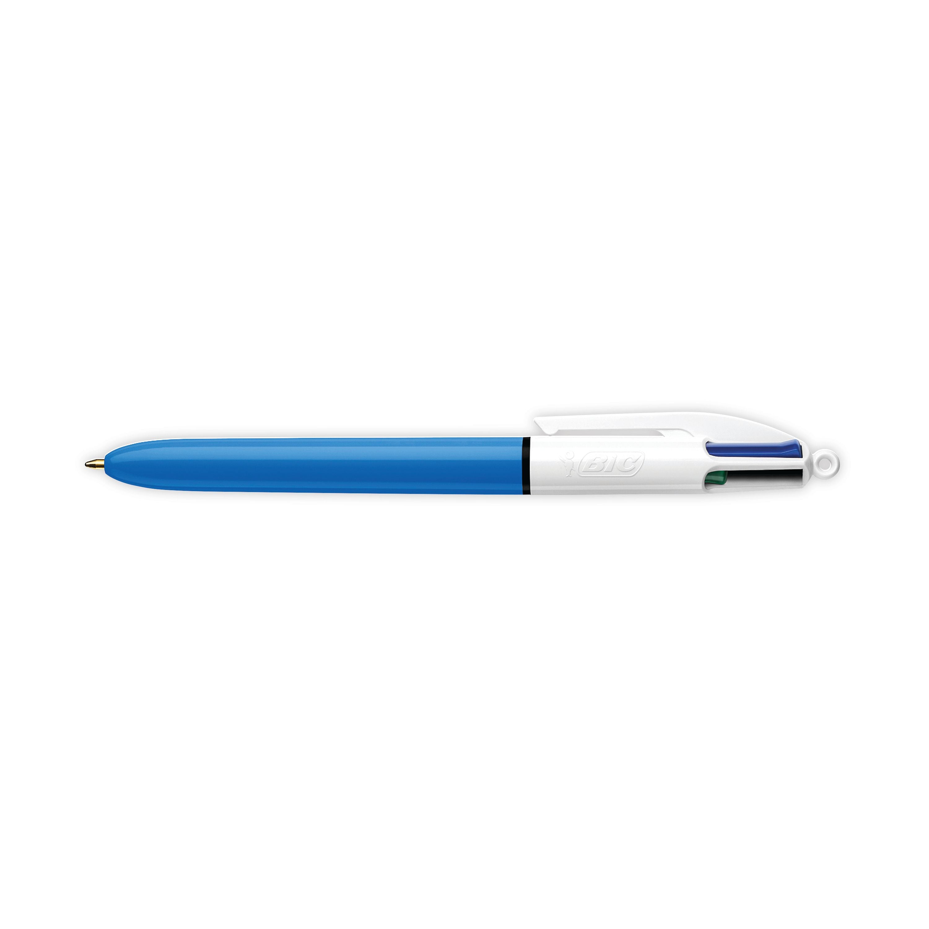 BIC 4 Colours Retractable Ballpoint Pen Black/Blue/Red/Green – (Pack of 10)