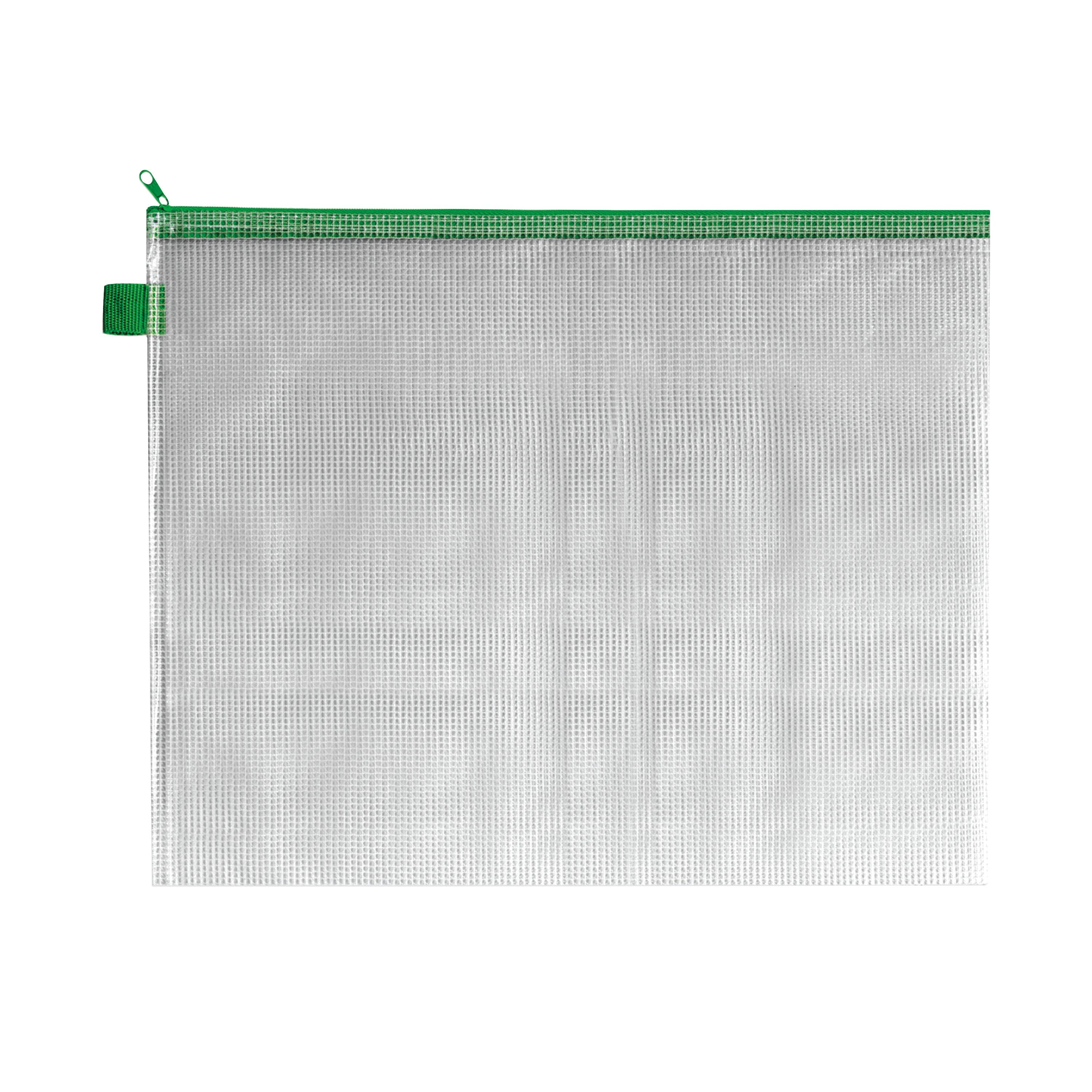 Bds Mesh Zip Bag 405x315mm Green Zipper – (Pack of 5)