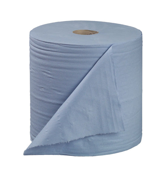 2WORK Forecourt Paper Roll 2-ply 270mm x 400m Blue  (Pack of 2)