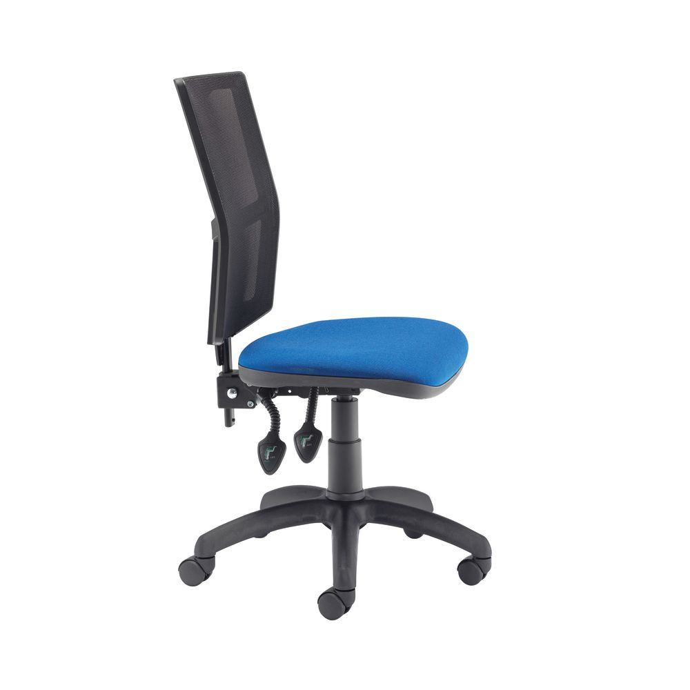 First Medway High Back Operator Chair 640x640x1010-1175mm Blue Kf90270