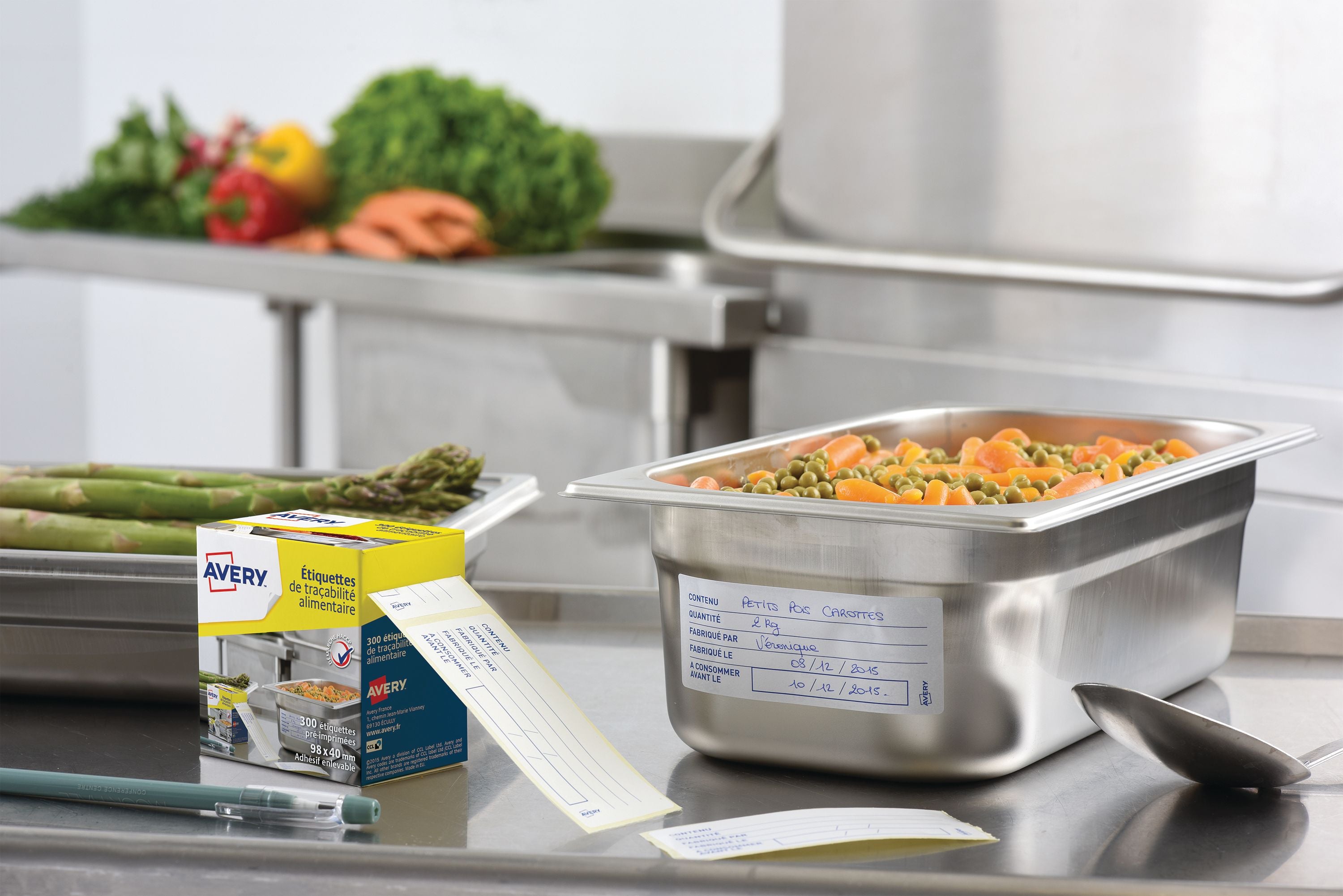 Avery Printed Food Traceability Labels 98x40mm – (Pack of 300)