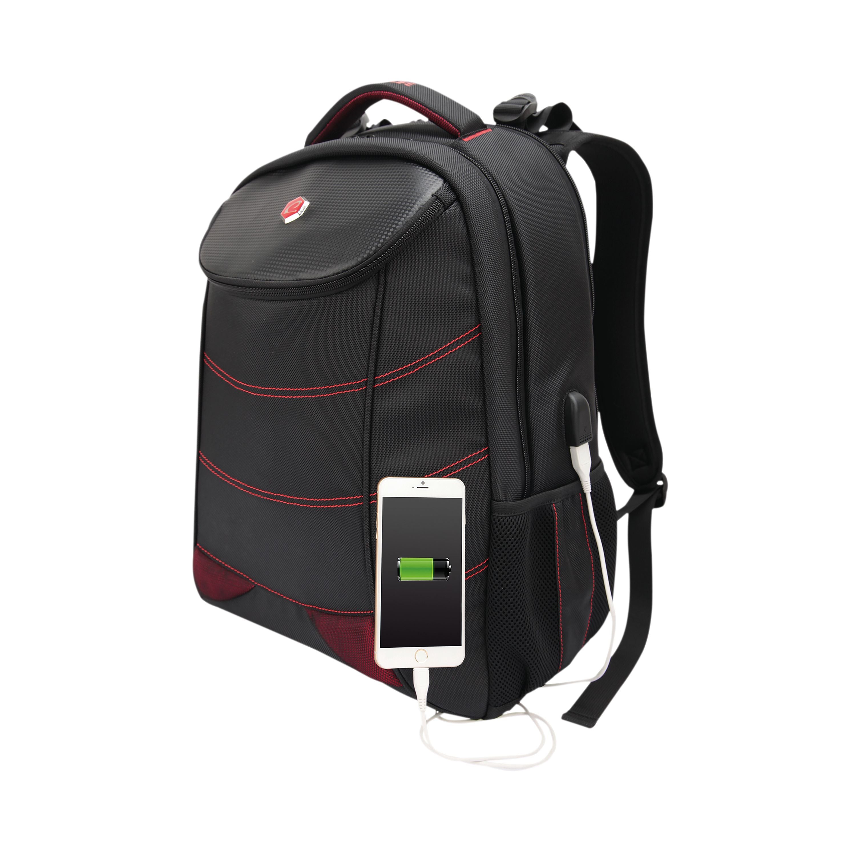 Bestlife 17 Inch Gaming Snake Eye Backpack With Usb Connector Black Bb-3332r