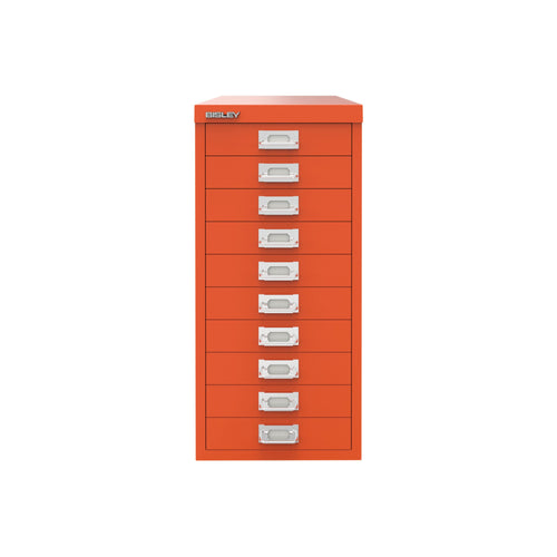 Bisley 10 Multidrawer Cabinet 279x380x590mm Mandarin By78746
