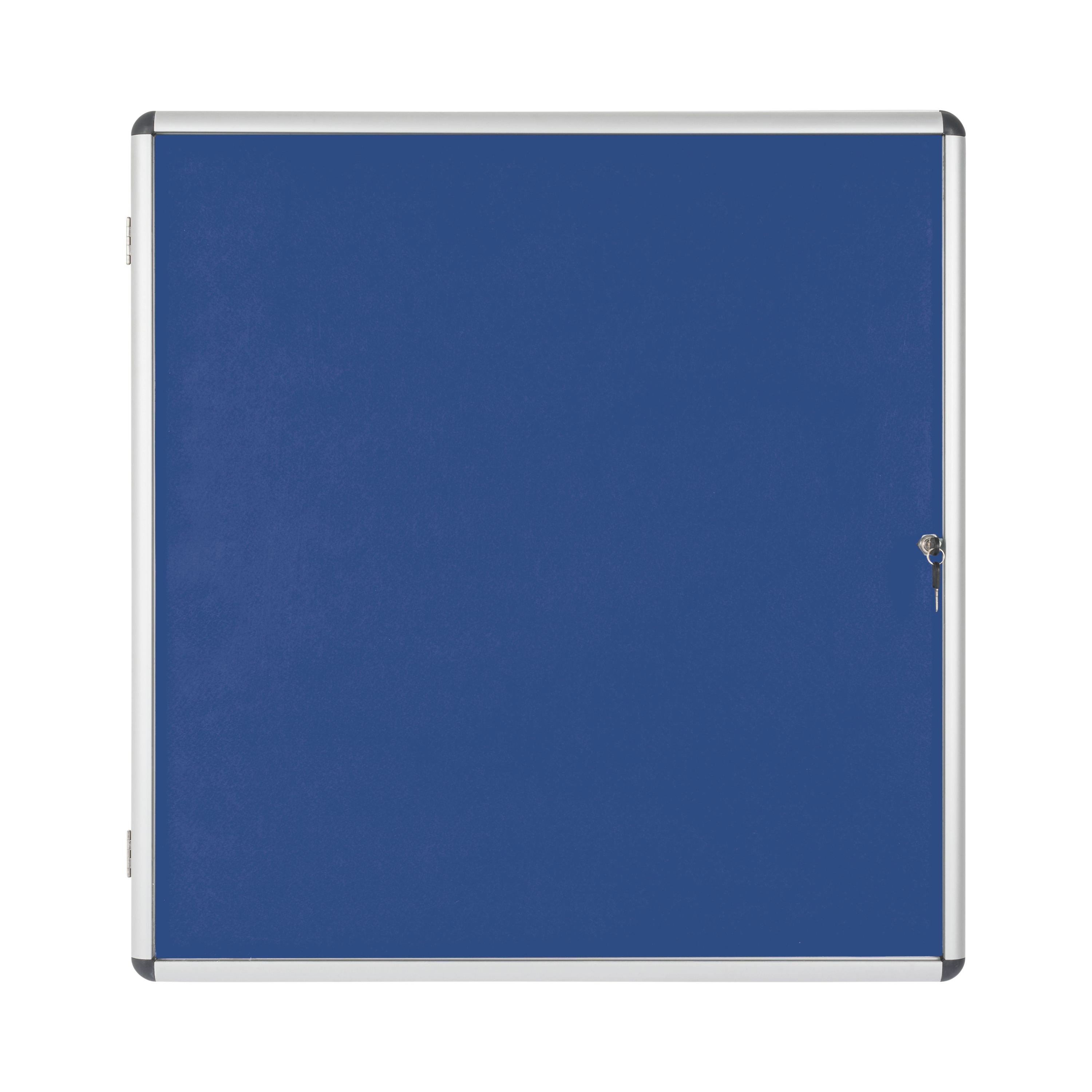 Bi-office Enclore Display Case Blue Felt Acrylic Aluminium Frame 12xa4 Vt660107150