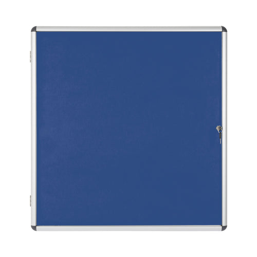 Bi-office Enclore Display Case Blue Felt Acrylic Aluminium Frame 12xa4 Vt660107150