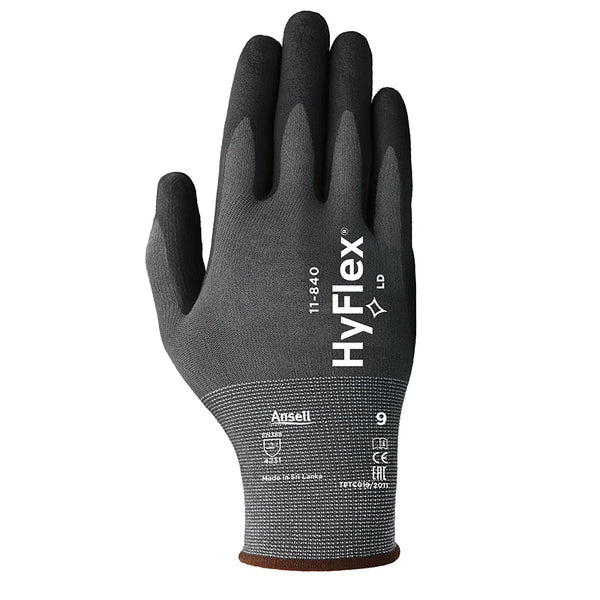 Ansell Hyflex Gloves 1pr Black Size Xs An11-840xs