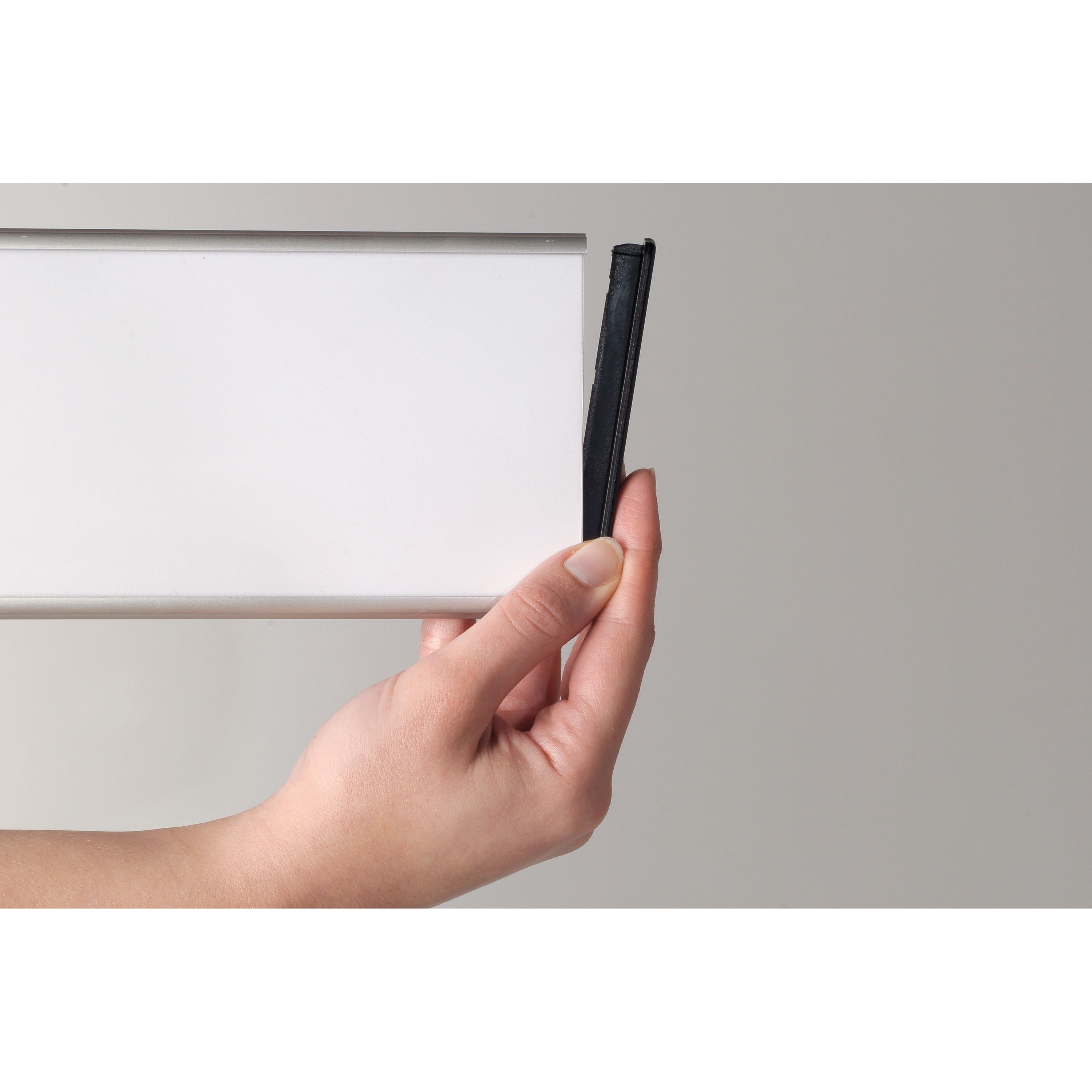 Bi-office Drywipe Desk Nameplate 60x220x20mm White Npl01011