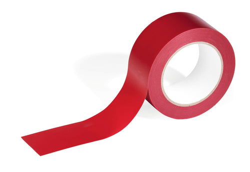 Durable DURALINE Strong Removable PVC Floor Marking Tape | 50mm x 33m | Red