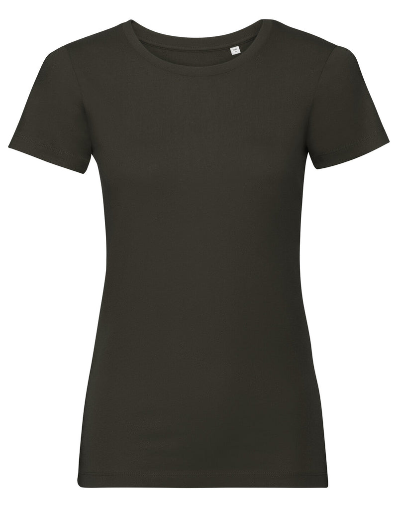 Russell Ladies Pure Organic Tee Dark Olive