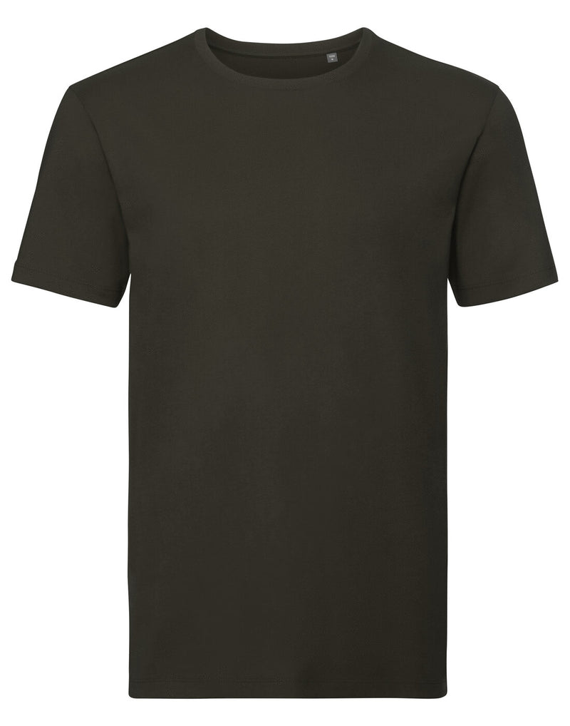 Russell Mens Pure Organic Tee Dark Olive