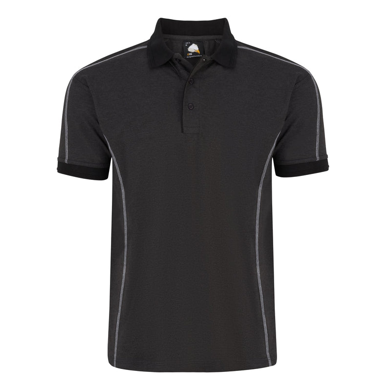 ORN Crane Poloshirt - Charcoal Melange/Black